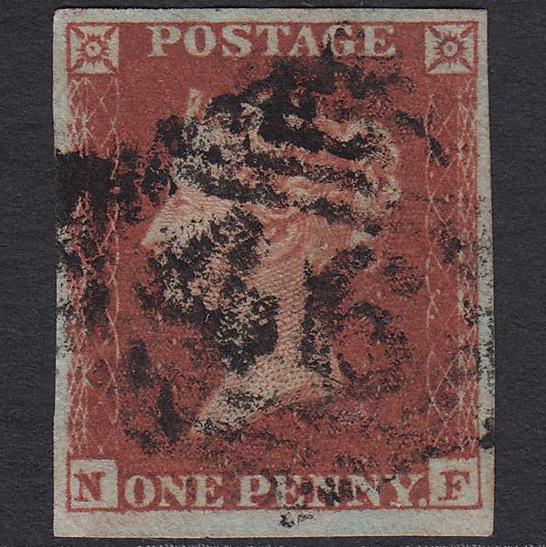 GB QV 1841 1d Red-brown Pl 163 SG8-B2(1) NF GU 4 Margins Ballymena 46