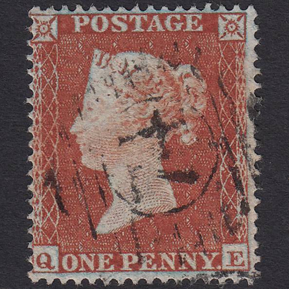 GB QV 1854 1d Pl 163 SG17-C1(1) Framed Reverse QE VFU D&S 74 Well Centred