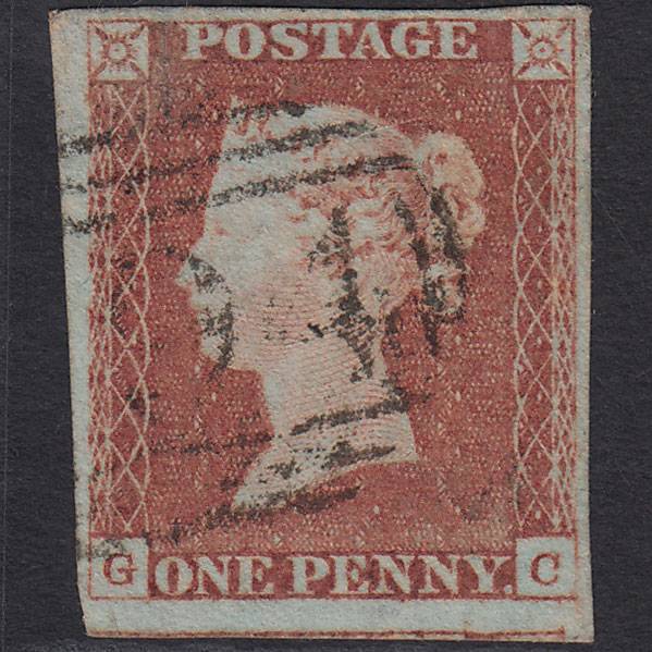 GB QV 1841 1d Red-brown (Plate 77) SG8-B1(1) GC FU 4 Margins