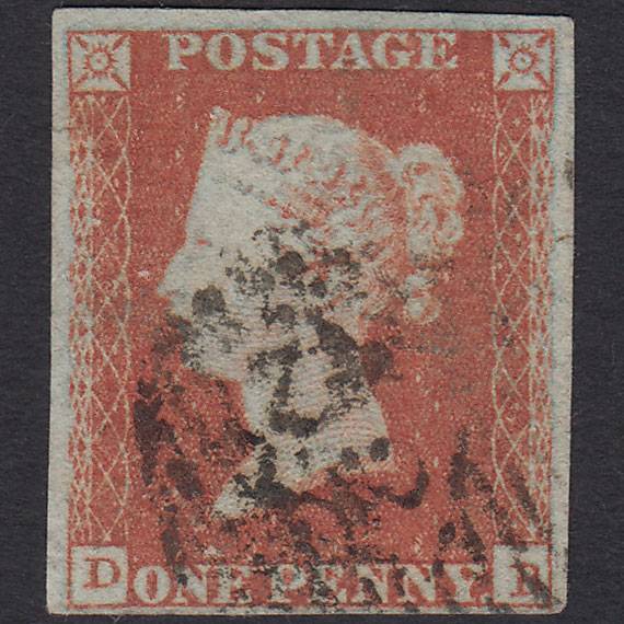 GB QV 1841 1d Red-brown (Plate 118) SG8-B1(1) DB FU London IS 12