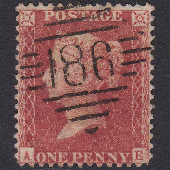 GB QV 1857 1d (Plate 46) SG40-C10(1) AE FU Missing Imprimatur Dublin 186