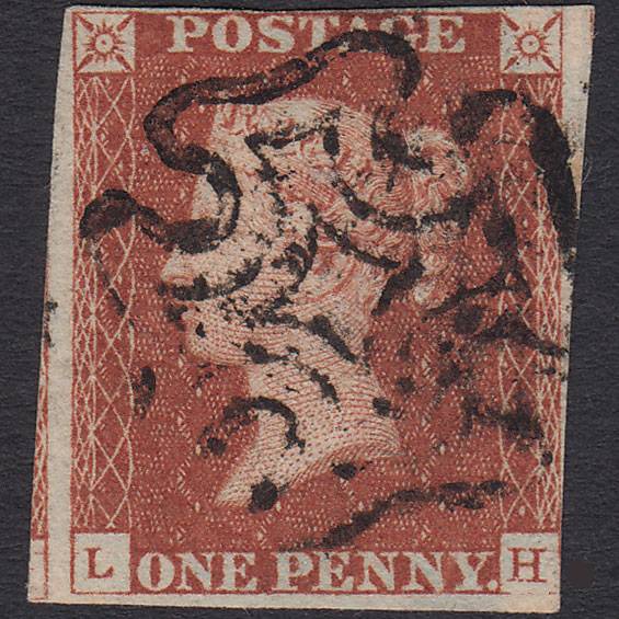 GB QV 1841 1d Red-brown (Plate 27) SG8-B1(1) Ivory Head LH FU nr 4M MX