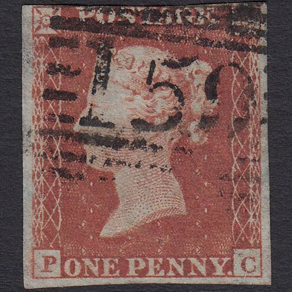 GB QV 1841 1d Red-brown (Plate 158) SG8-B2(1) PC GU nr 4M Glasgow 159