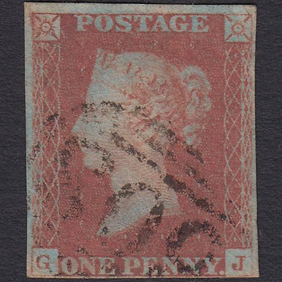 GB QV 1841 1d Red-brown (Plate 75) SG8-B1(1) GJ GU 4 Margins Oxford 603