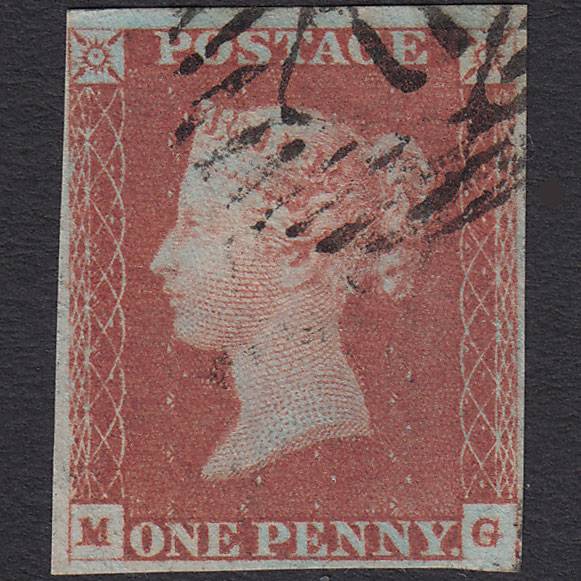 GB QV 1841 1d Red-brown (Plate 80) SG8-B1(1) MG VFU 4M London IS Cancel