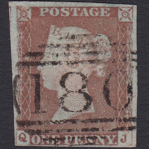 GB QV 1841 1d Red-brown (Plate 67) SG8-B1(1) QJ FU Chester 180