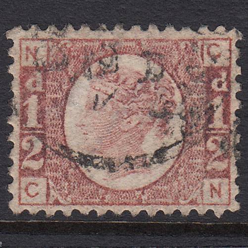 GB QV 1870 1/2d Rose-red (Plate 13) SG48-G4 CN FU CDS Cancel