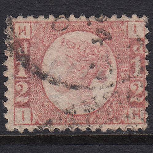 GB QV 1870 1/2d Rose SG49-G4 IH FU CDS Cancel