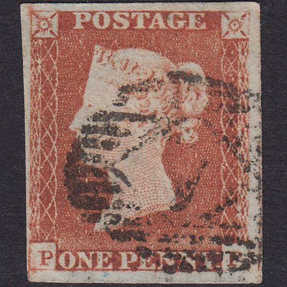 GB QV 1841 1d Red-Brown Plate 62 SG8-B1(1) PF FU 4M London Is Cancel