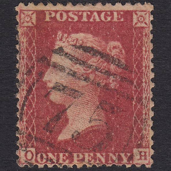 GB QV 1857 1d Rose-Red Plate 60 SG40-C10(1) OH GU Birmingham 75