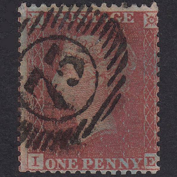 GB QV 1855 1d Red-Brown Plate 10 SG24-C3(1) IE GU London D&S 75