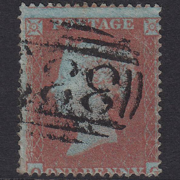 GB QV 1854 1d Red-Brown Plate 180 SG17-C1(1) OG GU