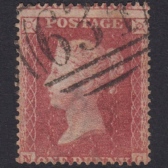 GB QV 1857 1d Rose-Red Plate 60 SG36-C11 NG GU Ramsgate 634 Misperf