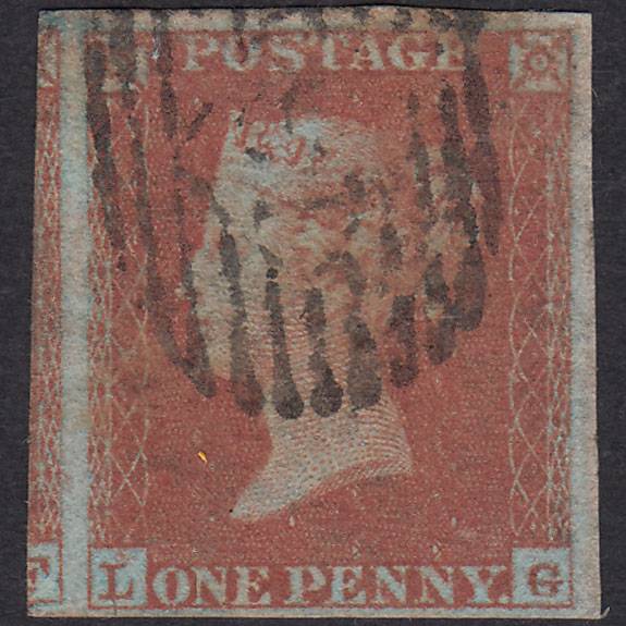 GB QV 1841 1d Plate 156 SG8-B2(1) LG GU 4 Good To Huge Margins London