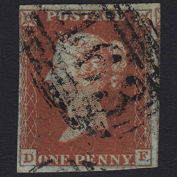 GB QV 1841 1d Red-brown (Plate 46) SG8-B1(1) DF GU Liskeard 463 4 Margins