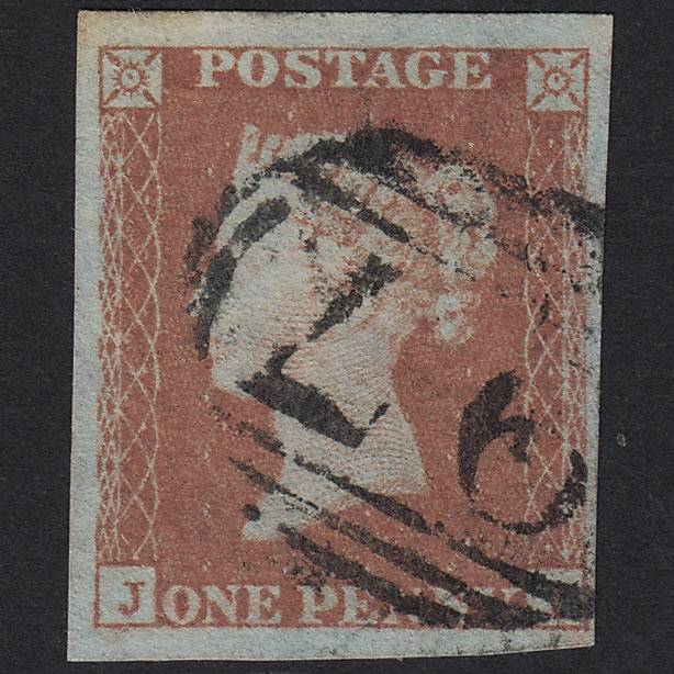 GB QV 1841 1d (Plate 91) SG8-B1(1) JI GU Bury ST Edmunds 97 4 Margins