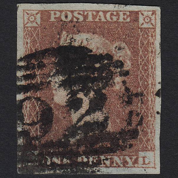 GB QV 1841 1d Plate 99 SG8-B1(1) TL GU Bolton 92 4M Missing Imprimatur