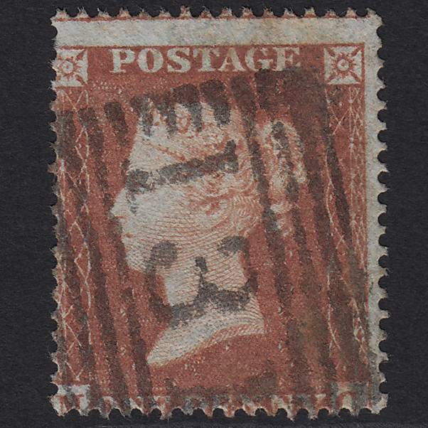 GB QV 1854 1d Red-brown (Plate 188) SG17-C1(1) MC GU Edinburgh 131