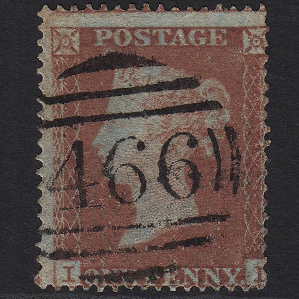 GB QV 1854 1d Red-brown SG17-C1(1) GU Liverpool 466
