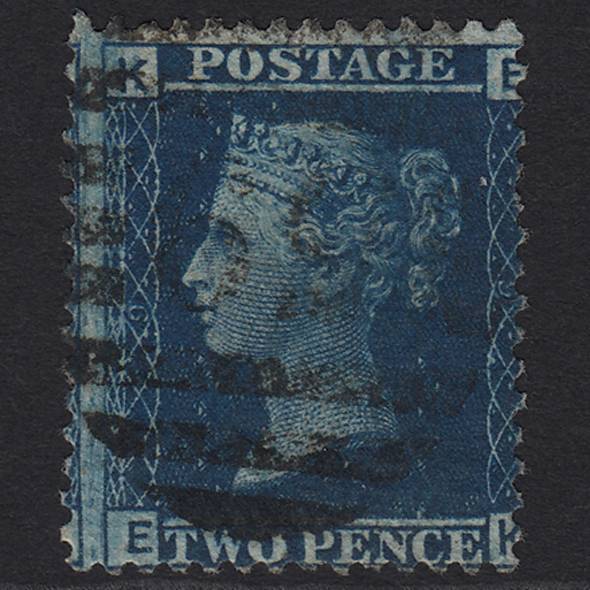GB QV 1858 2d Blue (Plate 9) SG45-G2 EK GU London IS 59 59d2