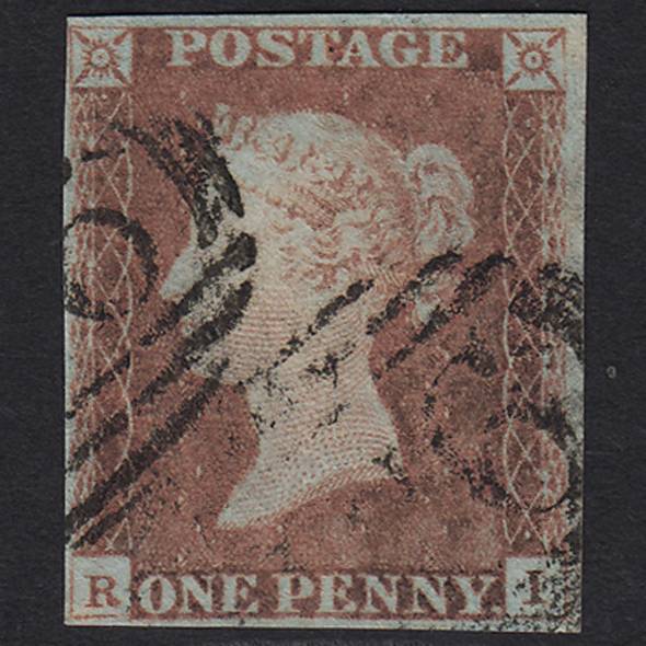 GB QV 1841 1d Red-brown (Plate 68) SG8-B1(1) RI GU 4 Margins