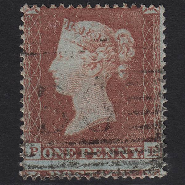 GB QV 1854 1d Red-brown (Plate 155) SG17-C1(1) PE FU in Scotland