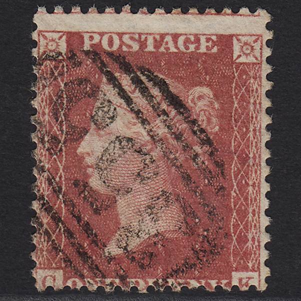 GB QV 1857 1d Rose-red (Plate 56) SG40-C10(1) CK GU Henley-on-thames 355