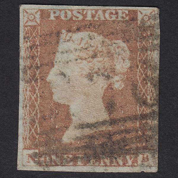 GB QV 1841 1d Red-brown (Plate 72) SG8-B1(1) NB GU 4M Imperf
