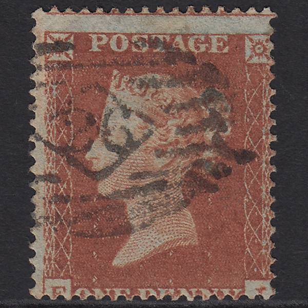 GB QV 1854 1d Red-brown SG17-C1(1) London IS 26 Misperf