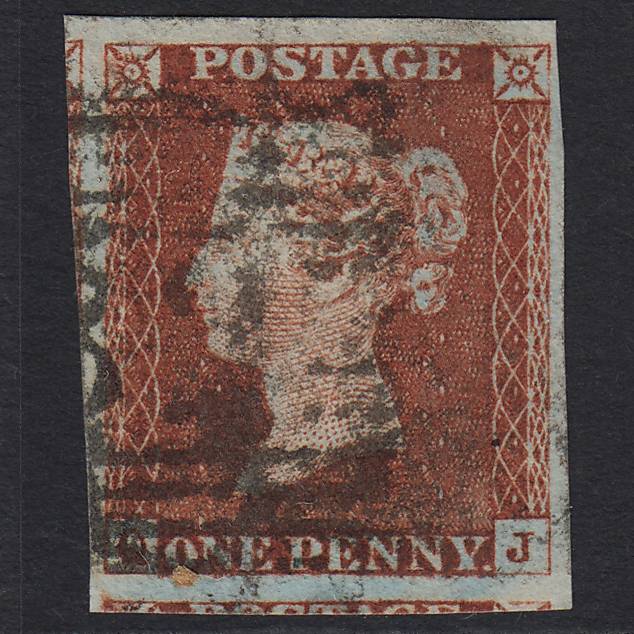 GB QV 1841 1d Red-brown (Plate 60) SG8-B1(1) QJ GU 4 Margins