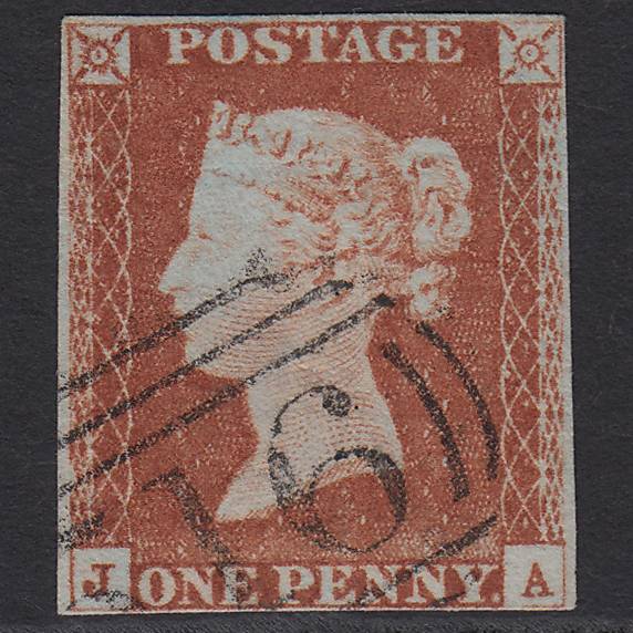 GB QV 1841 1d Red-brown (Plate 62) SG8-B1(1) JA GU 4M Marlborough 516