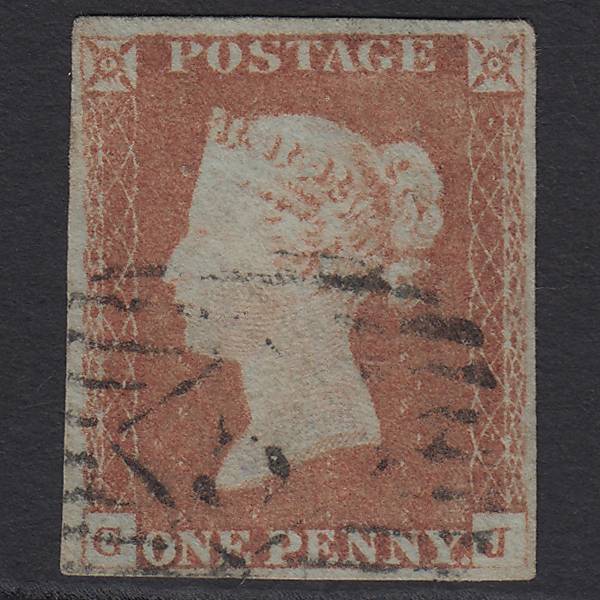 GB QV 1841 1d Red-brown (Plate 68) SG8-B1(1) GJ GU 4 Margins London IS 5