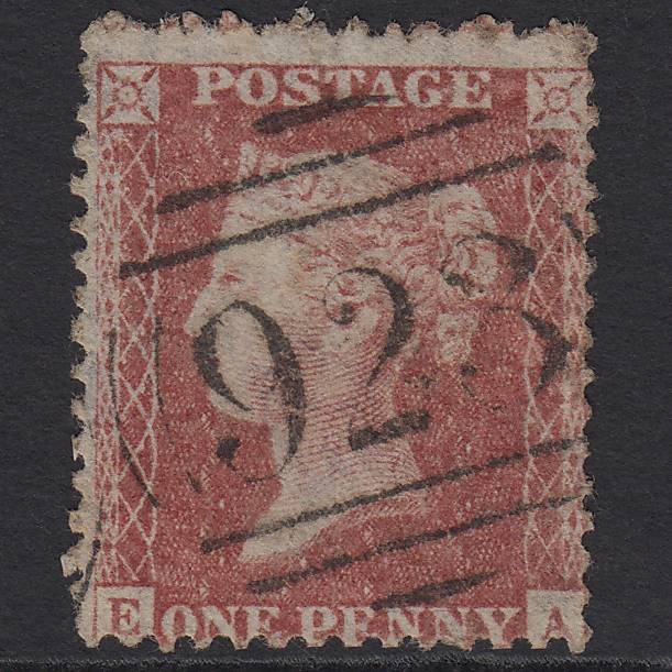 GB QV 1857 1d Rose-red (Plate 46) SG40-C10(1) EA GU Worthing 923