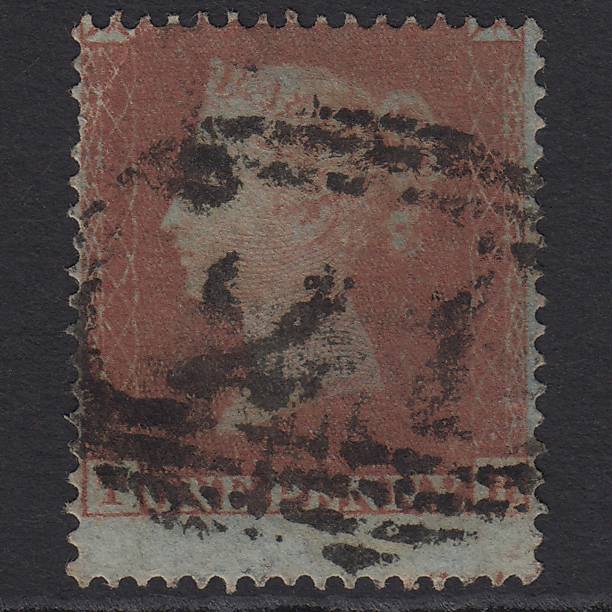 GB QV 1854 1d (Plate 189) SG17-C1(1) TH GU Andover 21 Marginal Misperf