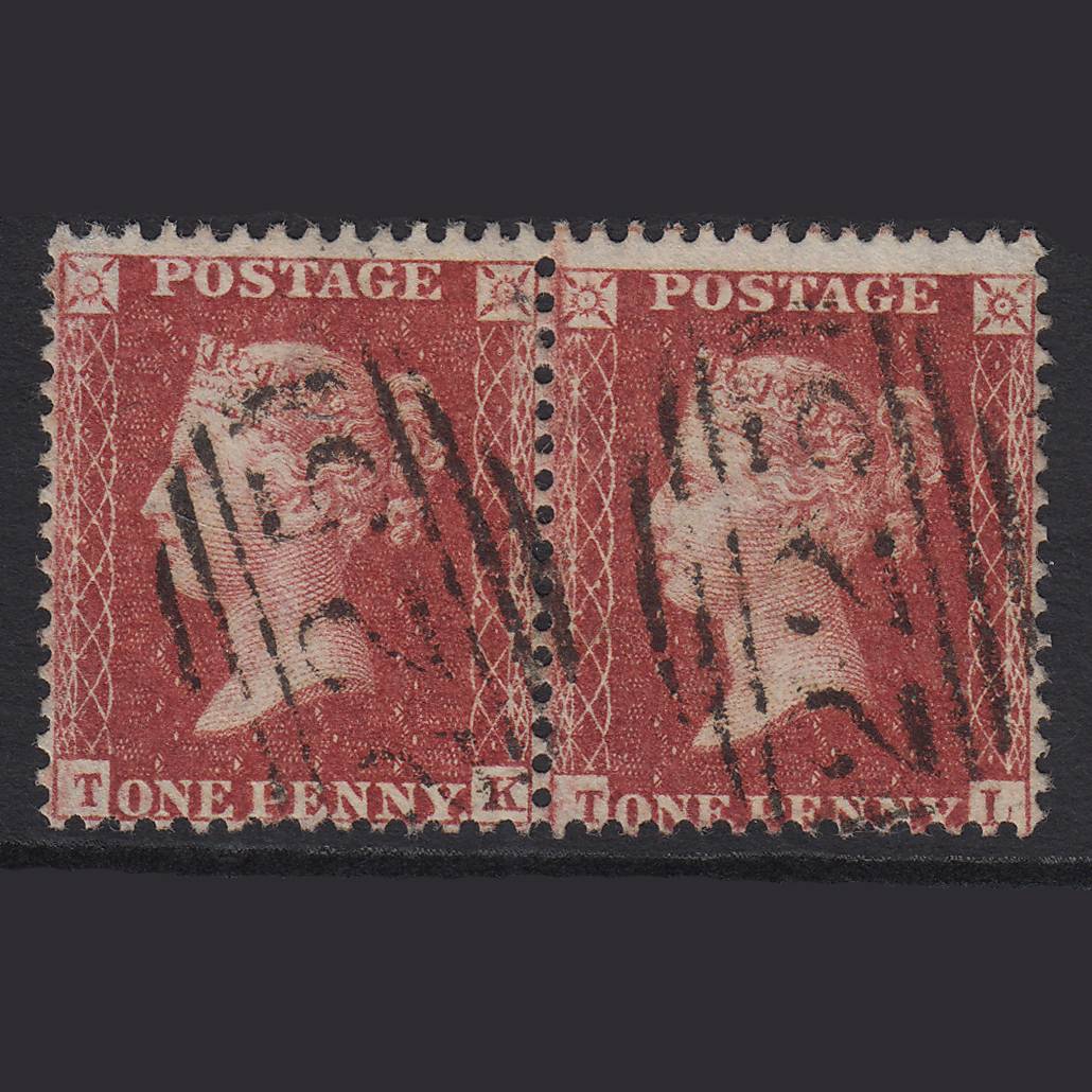 GB QV 1857 1d Pl 60 SG40-C10(1) TK-TL FU Missing Imprimatur Cowes 225