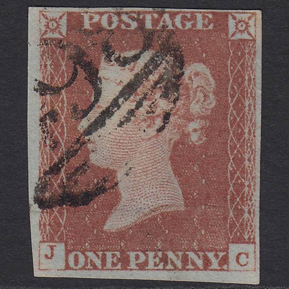 GB QV 1841 1d Red-brown (Plate 85) SG8-B1(1) JC GU 4 Margins