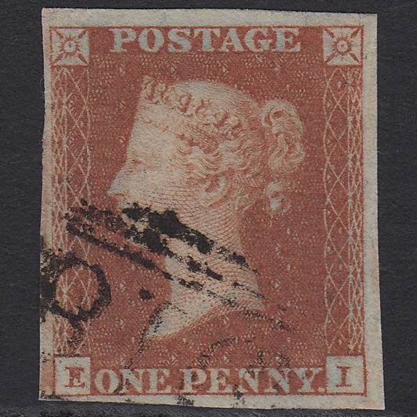 GB QV 1841 1d Red-brown Pl 125 SG8-B2(1) EI GU 4 Margins Worcester 918