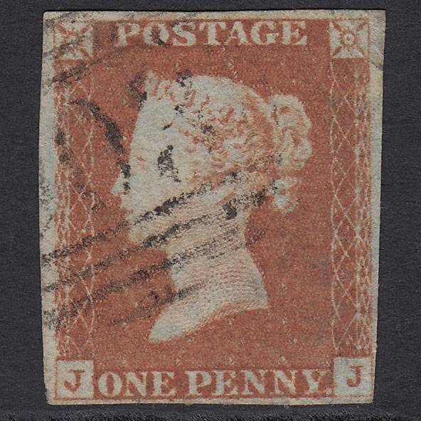 GB QV 1841 1d Red-brown (Plate 86) SG8-B1(1) JJ GU Missing Imprimatur