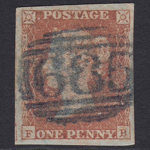 GB QV 1841 1d Red-brown (Plate 88) SG8-B1(1) FB FU Blue Wilton 685