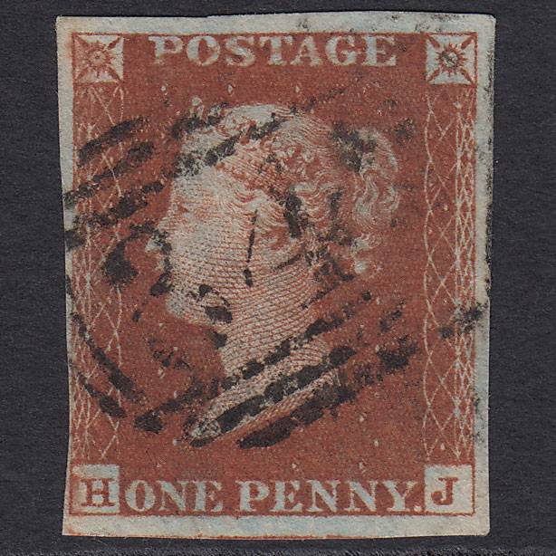 GB QV 1841 1d Red-brown (Plate 53) SG8-B1(1) HJ FU 4 Margins
