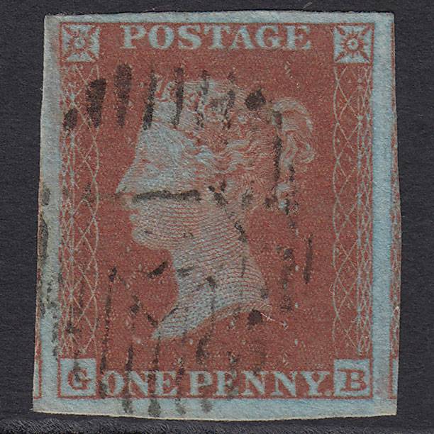 GB QV 1841 1d (Plate 138) SG8a-B1(2) GB VFU 4M Imperf London