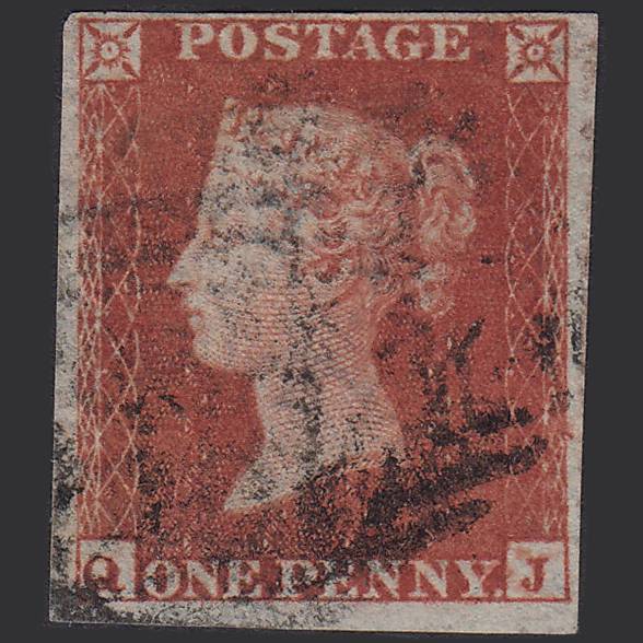 GB QV 1841 1d Red-brown (Plate 167) SG8-B2(1) QJ GU 4M Imperf