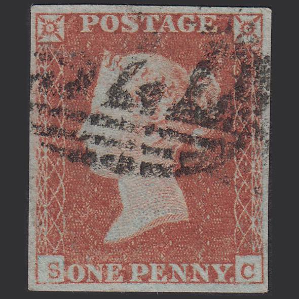GB QV 1841 1d Red-brown (Plate 101) SG8-B1(1) SC FU 4M Imperf