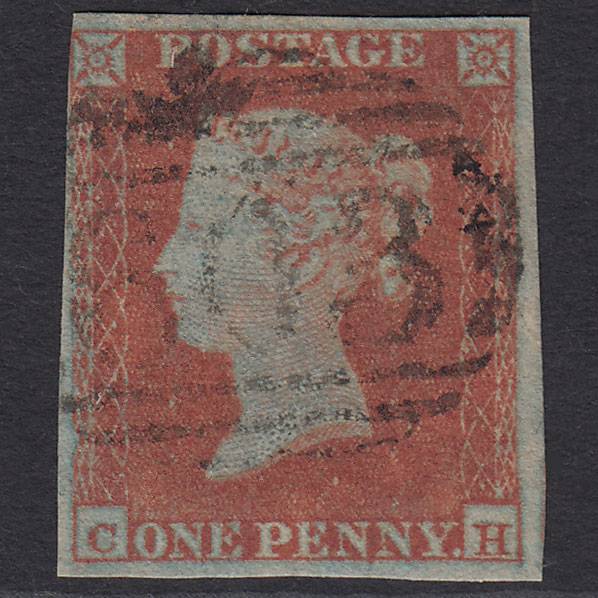 GB QV 1841 1d Red-brown Pl 131 SG8-B2(1) CH FU nr 4 Margins Oxford 603