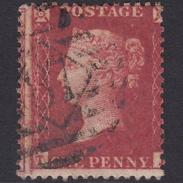 GB QV 1857 1d (Plate 59) SG41-C10(4) TI GU London IS 87 Large Misperf