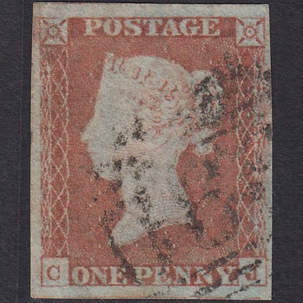 GB QV 1841 1d Red-brown (Plate 70) SG8-B1(1) CJ GU 4 Margins