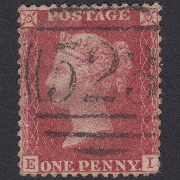GB QV 1857 1d Pl 34 SG40-C10(1) EI GU Myrthyr Tydfil 523 Perfect Centring