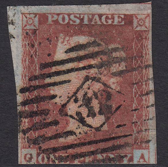 GB QV 1841 1d Red-brown (Plate 170) SG8-B2(1) GA GU 3 Margins London IS 32