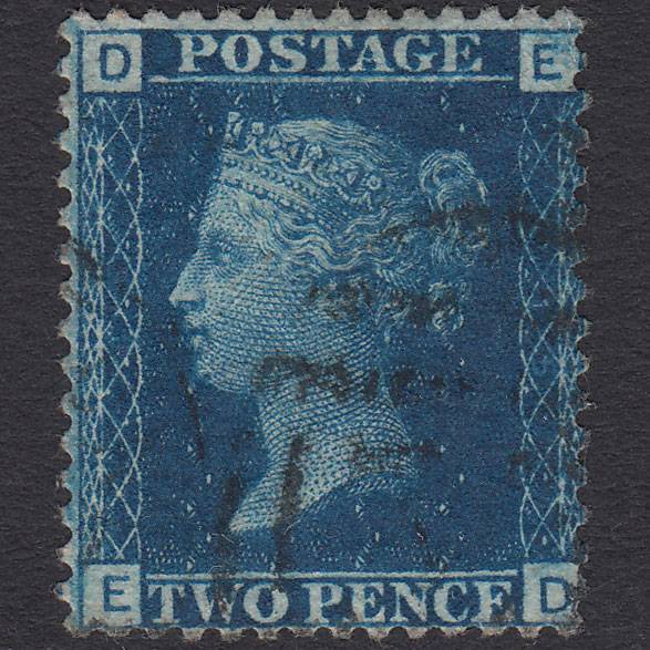 GB QV 1869 2d Blue (Plate 15) SG46-G3 ED FU