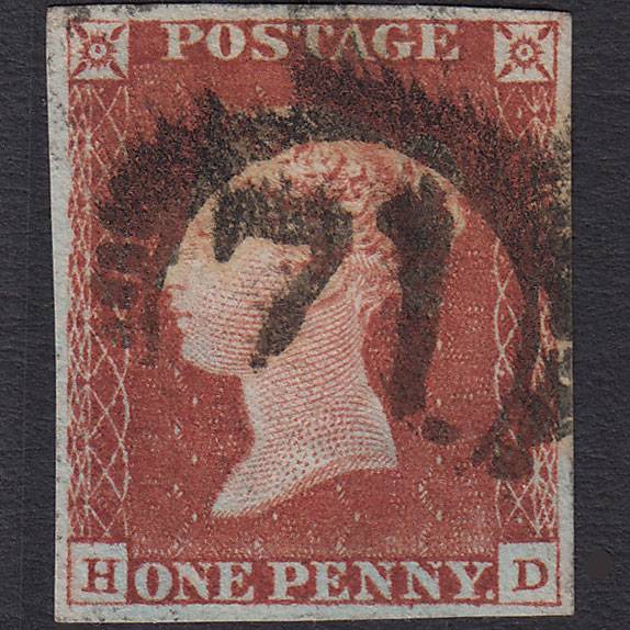 GB QV 1841 1d Red-brown Pl 66 SG8-B1(1) HD FU 4 Margins London D&S 71